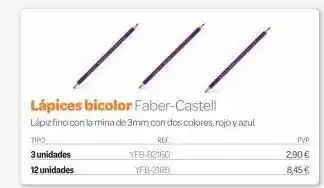 Yfb-b2160 yfb-21rb /// lápices bicolor faber-castell lápiz fino con la mina de 3mm con dos colores, rojo y azul tipo re