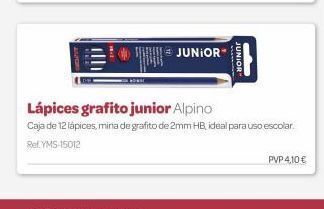 Dideco Junior*  junior  lápices grafito junior alpino  caja de 12 lápices, mina de grafito de 2mm hb, ideal para uso escolar. ref. y oferta