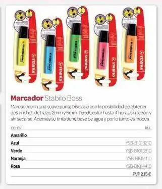 Dideco Marcadores stabilo oferta