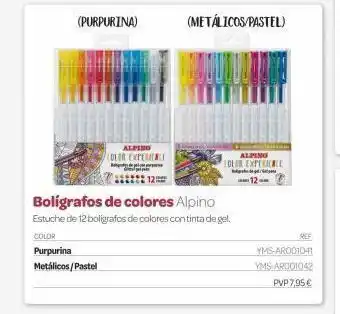 Dideco (purpurina) alpino color experience b (metálicos/pastel) alpino color experience degl 12m bolígrafos de colores alpin oferta