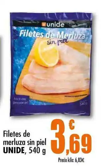 Unide Supermercados Unide Filetes De Merluza Sin Piel 540 G oferta