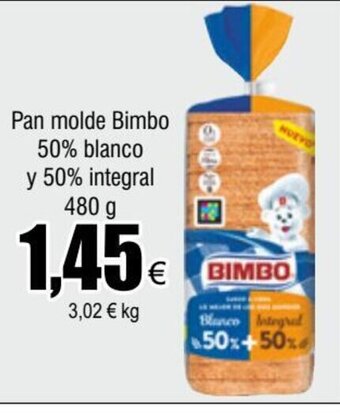 FROIZ Pan molde Bimbo 50% blanco y 50% integral 480 g oferta