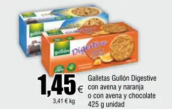 FROIZ Galletas Gullón Digestive € con avena y naranja oferta