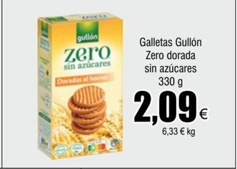 FROIZ Galletas Gullón Zero dorada sin azúcares 330 g oferta