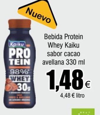 FROIZ Bebida Protein Whey Kaiku sabor cacao avellana 330 ml oferta