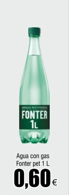 FROIZ Agua con gas Fonter pet 1 L oferta
