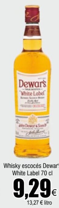 FROIZ Whisky escocés Dewar's White Label 70 cl oferta