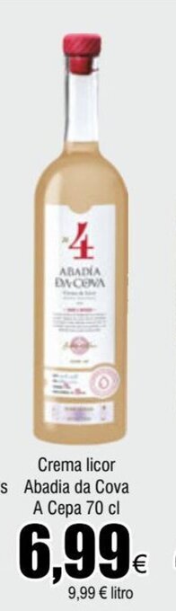 FROIZ Crema licor Abadia da Cova A Cepa 70 cl oferta