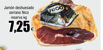 FROIZ Jamón deshuesado serrano Nico reserva kg oferta