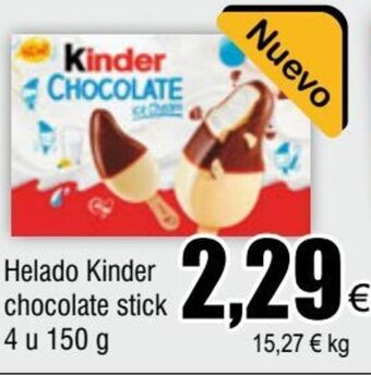 FROIZ Helado Kinder chocolate stick 4 u 150 g oferta