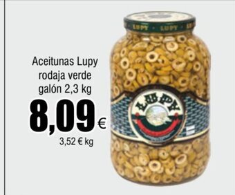 FROIZ Aceitunas Lupy rodaja verde galón 2,3 kg oferta