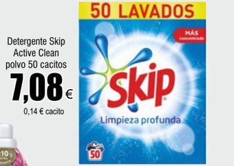 FROIZ Detergente Skip Active Clean polvo 50 cacitos oferta