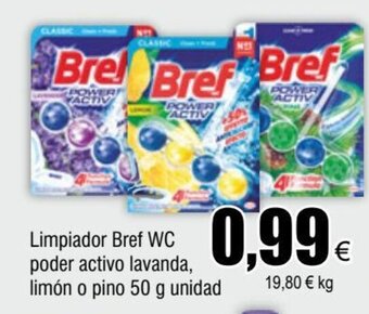 FROIZ Limpiador Bref WC poder activo lavanda, limón o pino 50 g unidad oferta