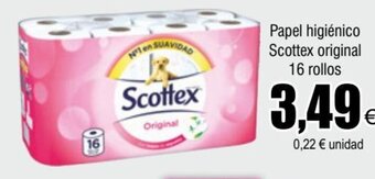 FROIZ Papel higiénico Scottex original 16 rollos oferta