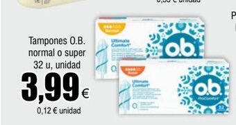 FROIZ Tampones O.B. normal o super 32 u, unidad oferta