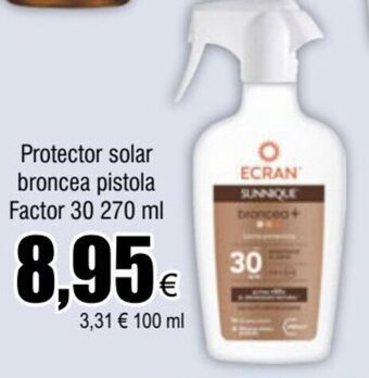 FROIZ Protector solar broncea pistola Factor 30 270 ml oferta