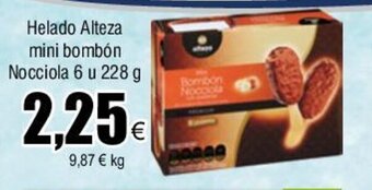 FROIZ Helado Alteza mini bombón Nocciola 6 u 228 g oferta