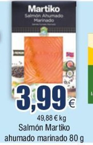 FROIZ Salmón Martiko ahumado marinado 80 g oferta