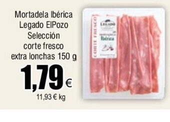 FROIZ Mortadela Ibérica Legado ElPozo Selección corte fresco extra lonchas 150 g oferta