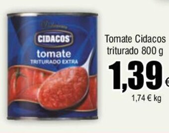 FROIZ Tomate Cidacos triturado 800 g oferta