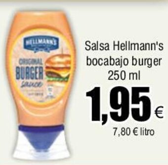 FROIZ Salsa Hellmann's bocabajo burger 250 ml oferta