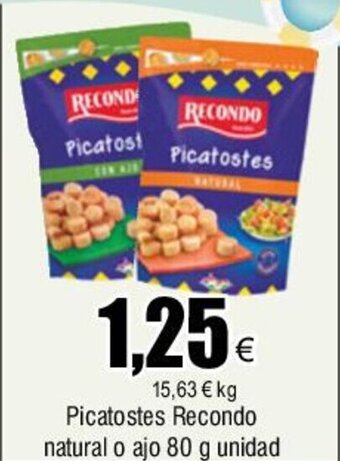 FROIZ Picatostes Recondo natural o ajo 80 g unidad oferta