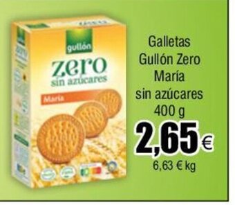 FROIZ Galletas Gullón Zero María Sin azúcares 400 g oferta