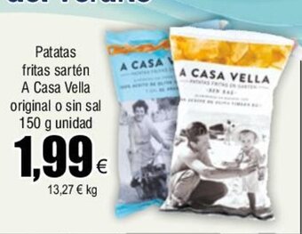 FROIZ Patatas fritas sartén A Casa Vella original o sin sal 150 g unidad oferta