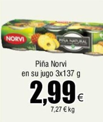 FROIZ Piña Norvi en su jugo 3x137 g oferta