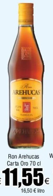 FROIZ Ron Arehucas Carta Oro 70 cl oferta