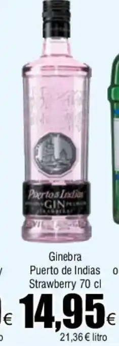 FROIZ Ginebra Puerto de Indias Strawberry 70 cl oferta