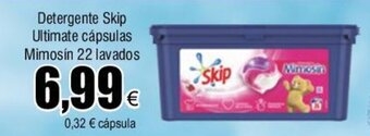 FROIZ Detergente Skip Ultimate cápsulas Mimosín 22 lavados oferta