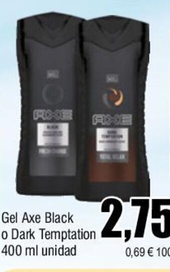 FROIZ Gel Axe Black o Dark Temptation 400 ml unidad oferta