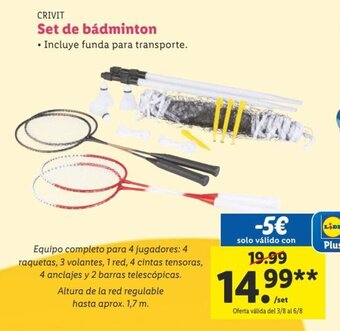 Lidl CRIVIT Set de bádminton oferta