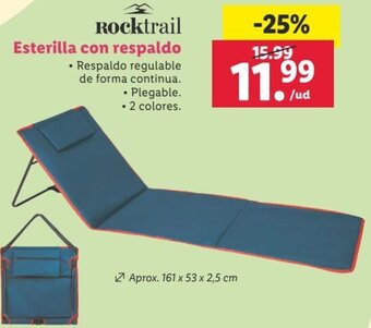 Lidl Rocktrail Esterilla con respaldo oferta