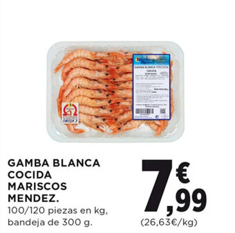 Hipercor GAMBA BLANCA COCIDA MARISCOS MENDEZ oferta