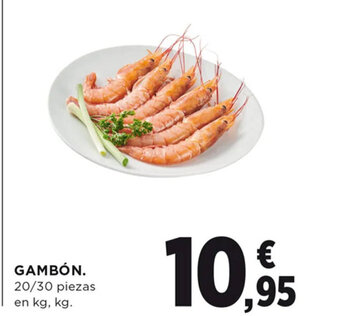 Hipercor GAMBÓN. 20/30 piezas en kg, kg. oferta