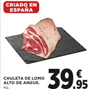 Hipercor CHULETA DE LOMO ALTO DE ANGUS. Kg. oferta