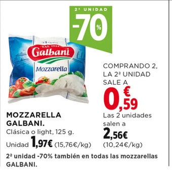 Hipercor MOZZARELLA GALBANI. oferta