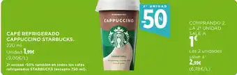 Hipercor CAFÉ REFRIGERADO CAPPUCCINO STARBUCKS. oferta