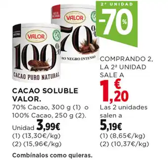 CACAO SOLUBLE VALOR.