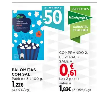 Hipercor PALOMITAS CON SAL. oferta