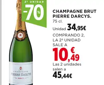 Hipercor CHAMPAGNE BRUT PIERRE DARCYS. 75 cl. oferta