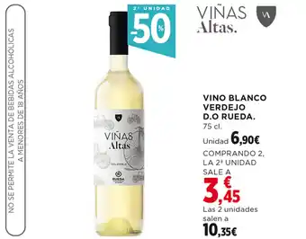 Hipercor VINO BLANCO VERDEJO D.O RUEDA. 75 cl. oferta