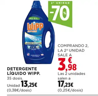 Hipercor DETERGENTE LÍQUIDO WIPP. 35 dosis. oferta