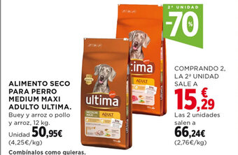 Hipercor ALIMENTO SECO PARA PERRO MEDIUM MAXI ADULTO ULTIMA oferta