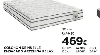 Hipercor COLCHÓN DE MUELLE ENSACADO ARTEMISA RELAX. oferta