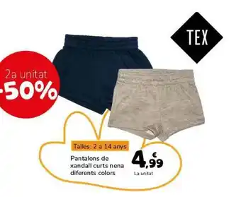 Andorra 2000 Pantalons De Xandall Curts Nena oferta