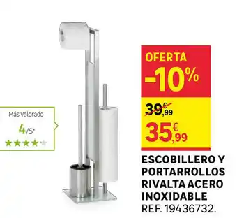 Leroy Merlin Escobillero Y Portarrollos Rivalta Acero Inoxidable oferta