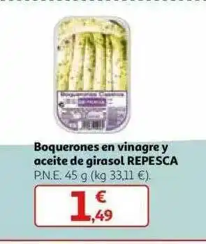 Alcampo Repesca Boquerones En Vinagre Y Aceite De Girasol 45g oferta